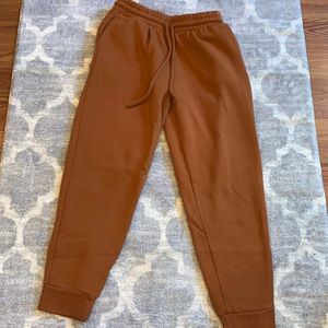 Zenana burnt orange fleece joggers